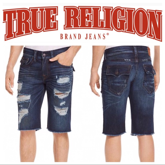 True religion ripped shorts Clearance